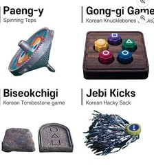 Relay Pentathlon Game Stones Set Korean Traditional Gonggi Play Games Pebble G1