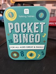 Talking Tables Pocket Bingo Travel Size Tin Game 48 Cards 2+ Players Ages 7+