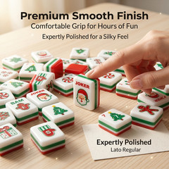 160 Christmas-themed American Mahjong set 4-layer acrylic American Mahjong tiles