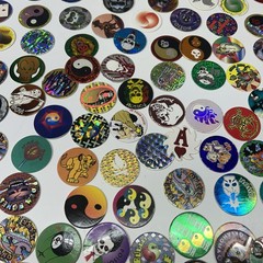 Vintage 1990’s Huge Lot Of Pogs 211 Plus Cases Holographic Lenticular Disney