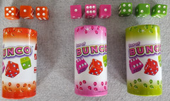 Continuum Games Box of Bunco Game Multicolored Dice, Cups, Bell & Scorepad