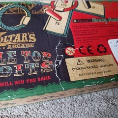 3 Games Zoltars Dominos Table top Quoits And Ping Pong game Net Paddles All New