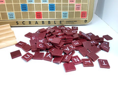 Scrabble Game Deluxe Edition Turntable 4034 1989 Milton Bradley FOR PARTS