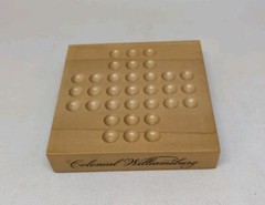 Travel Game Fox & Geese Solid Wood Game Board Colonial Williamsburg Channel Crft