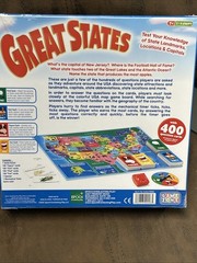 Game Zone Great States Board Game – Ages 7+ | 2-6 players