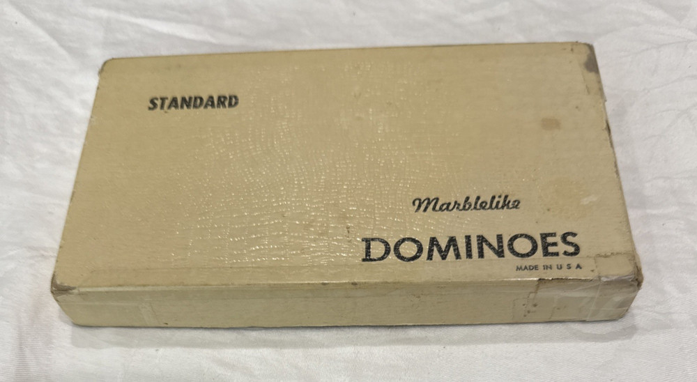 Vintage Puremco No. 616 Marblelike Standard Dominoes ~ Butterscotch * Free S/H