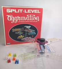 Vintage 1971 Split Level Aggravation Game by Lakeside 99% Complete E8