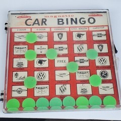 Vintage Cathay Magnetic Travel Game Car Bingo Made in Hong Kong HTF