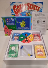 Game Zone Great States Geography Board Game 2017 Open Box Sealed Game Pieces