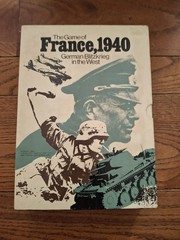 France 1940 Avalon Hill unpunched, unplayed & 100% complete