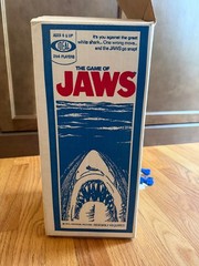 Vintage The Game of Jaws Shark Game 1975 Original box & pieces (Almost Complete)