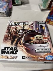 Trouble: Star Wars The Mandalorian Edition Board Game for Kids Ages 5 and Up New