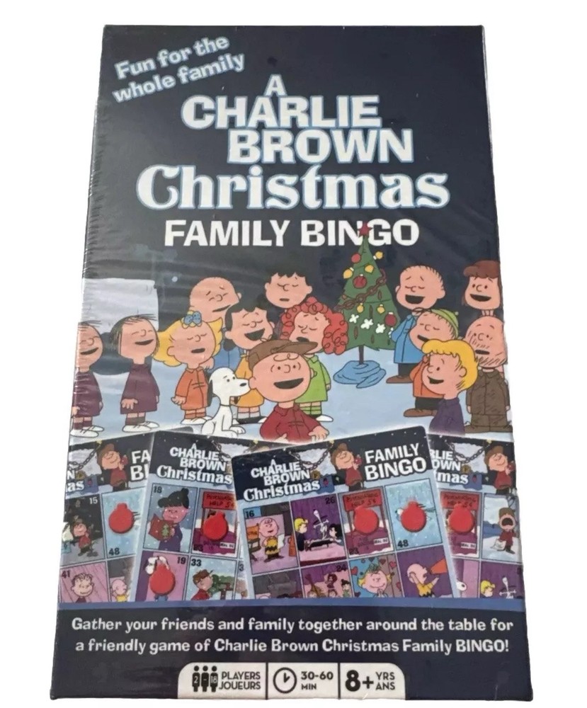 Charlie Brown Christmas Family Bingo Peanuts 2-18 player 8+ Years FREE Shipping