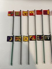 Milton Bradley Battle Masters Board Game Replacement 24x Banners Flags Standards