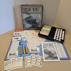 Vintage 1998 Mayfair Games Inc India Rails Board Game Train Theme Complete #489
