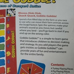 Gobble Gobble! The Game of Barnyard Antics – Kids Board Game Ages 3 to 8 Gift