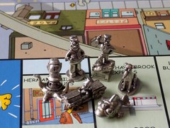 The SIMPSONS MONOPOLY Board Game For Parts or Play 2001