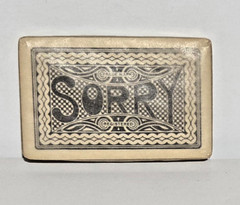 Vtge 1954 Parker Bros. Sorry Game -Rules, Pieces, Cards still wrapped! No Board