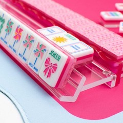 New high-end Pink flowers color American Mahjong Tiles set ,160 tiles+ Bag