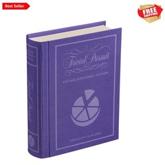 Stylish Trivial Pursuit Fabric-Wrapped Book Box – Trivia Board Game for Ages 8+