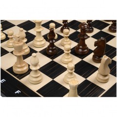 Chess Set Black – Tournament – Field 50mm – With Wooden Case For Chess Pieces