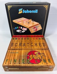 Horse Racing Board Game Luxury Metal Horses Large Folding Wood Board NEW