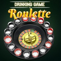 Juego de beber estilo casino con 2 bolas y 16 vasos, 12 x 12 x 3 inches NUEVO US