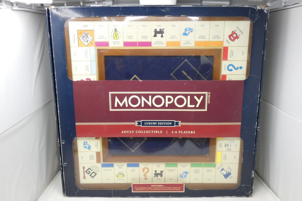 Monopoly Luxury Edition Adult Collectible Wooden Cabinet (Open Box: READ Full)