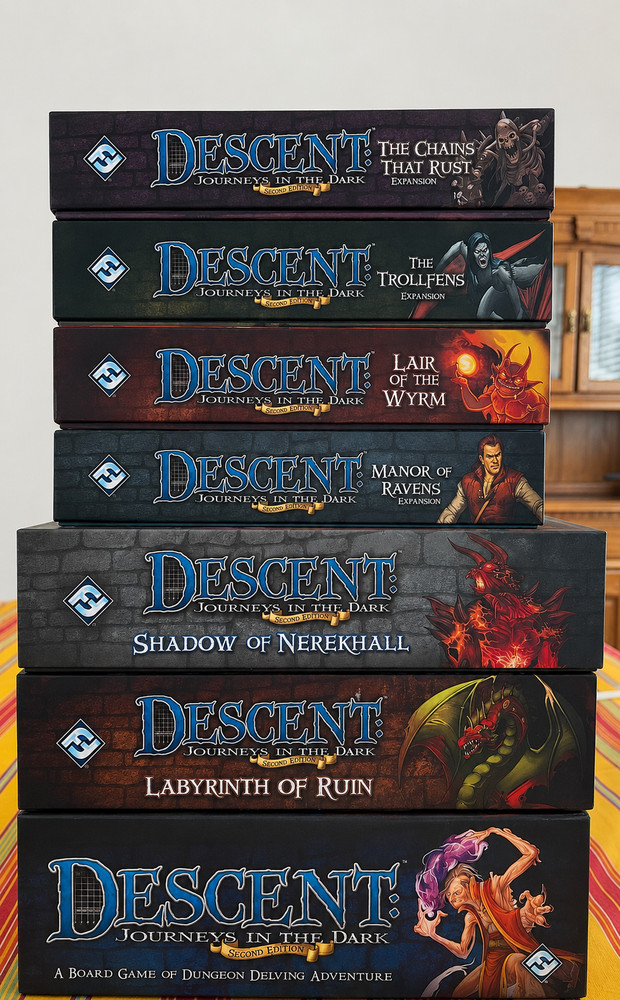 Descent 2nd Edition Collection Including UNPUNCHED Expansions + 13 Lieutenants