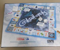 Cocktail-opoly Board Game For Adults Made In USA Late For The Sky Party Gameplay