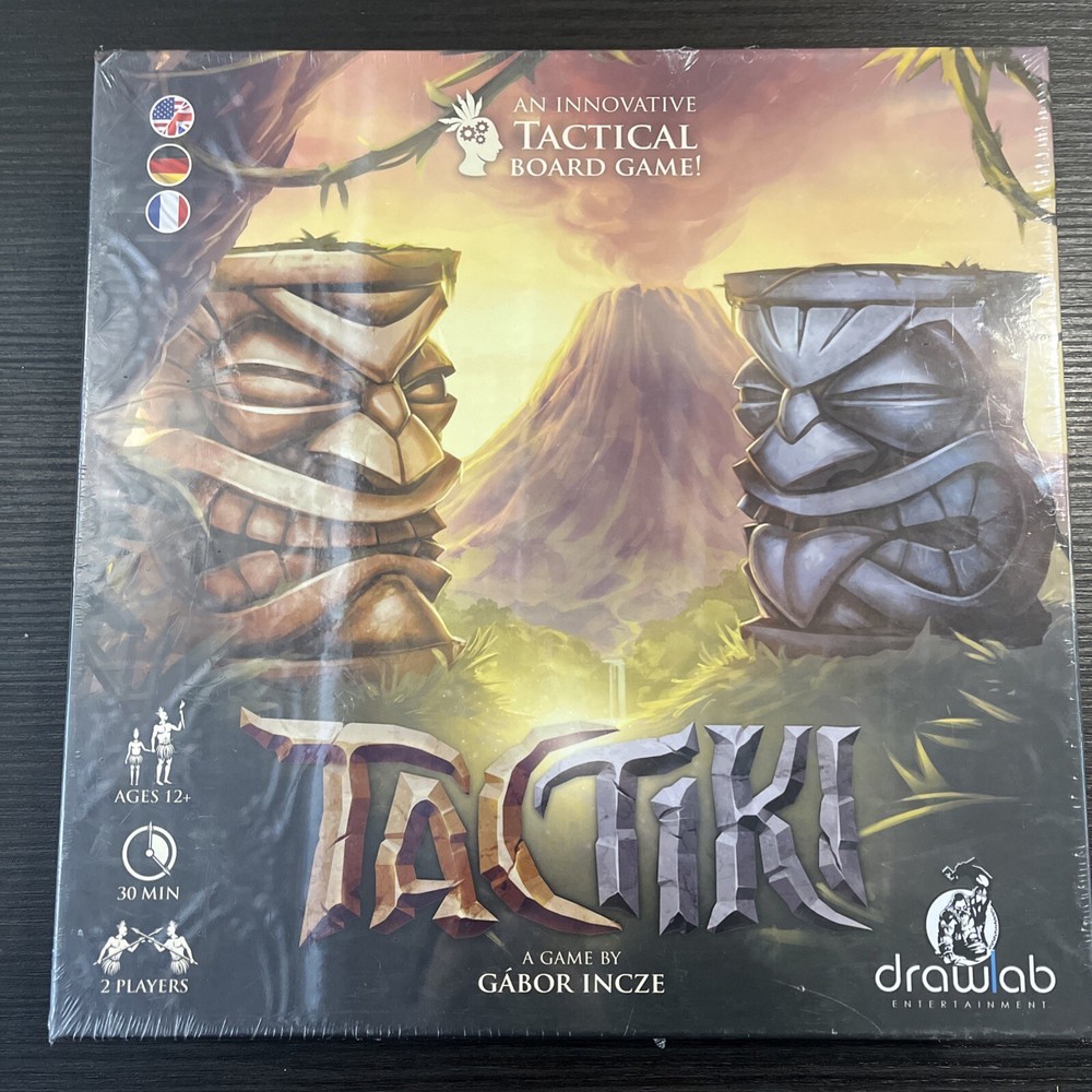 Drawlab Entertainment TacTiki Board Game for 2 Players Ages 12 Years and Up New