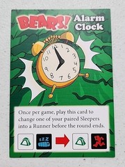 Bears Dice Game Alarm Clock Promo Card. Fireside Games