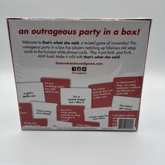 That’s What She Said Game A Twisted Game Of Innuendos New In Box Sealed