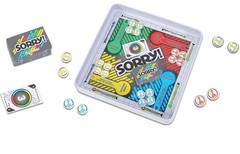 Magnetic travel games, including Sorry!, Connect 4, Trouble, Guess Who
