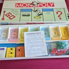 Parker Brothers Monopoly Board Game, Real Estate Trading, Complete, Dice