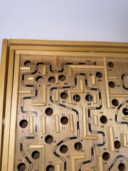 Vtg Labyrinth Premier Edition All Wood Solitaire Game Of Skill * No Balls*
