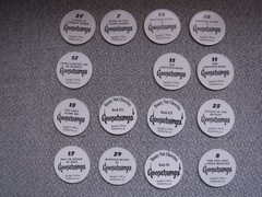 Pogs GOOSEBUMPS lot 1995 Parachute Press Vintage (3 Cheerios pogs)