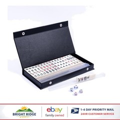 Mini Mahjong Game with Numbered Tiles, Racks and Easy-to-Follow Instructions