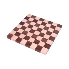 AmishToyBox.com Maple/Walnut Hardwood Chess and Checkers Wooden Game Board