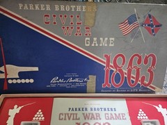 Vintage 1961 Civil War Game 1863 Parker Brothers Board Game Complete Plastic Peg