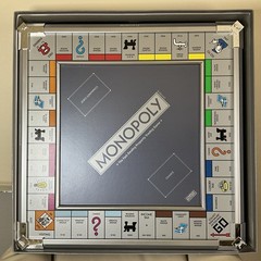 Monopoly Platinum Edition Board Game – Luxury Metal Frame Collector’s Set
