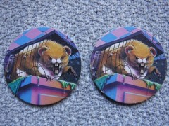 Pogs GOOSEBUMPS lot 1995 Parachute Press Vintage (3 Cheerios pogs)
