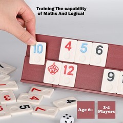 Smilejoy Rummy Cube Game Four Players Edition, Deluxe Standard, Multicolored