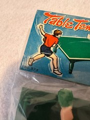 Vintage Table Tennis Game Mini Toy Set Hong Kong Hand Painted Players