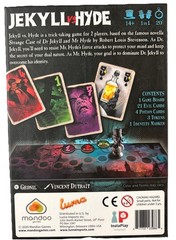 Jekyll and Hyde Board Game. USED.AGES14+ 20MINUTES.MANDOO GAMES