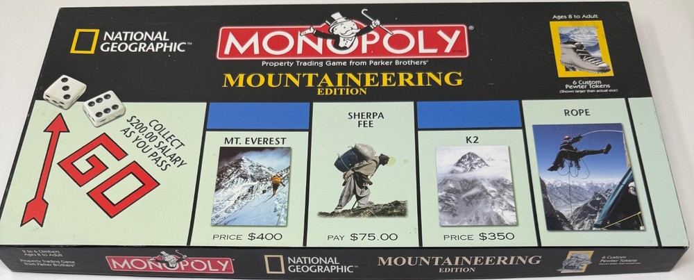Monopoly Mountaineering Edition – National Geographic – 2001 – Complete