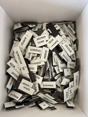 RANSOM NOTES Game By Charty Party “The Ridiculous Word Magnet Game” COMPLETE