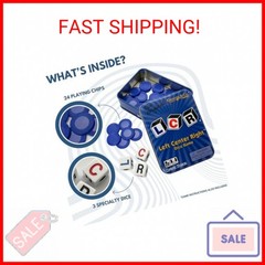 LCR® Left Center Right™ Dice Game – Blue Tin