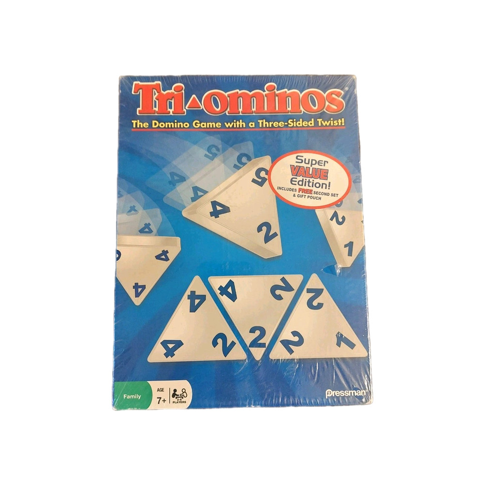 Pressman Tri-Ominos Board Game Super Value Ed. w/Free Set Ages 7+ *Read Below*