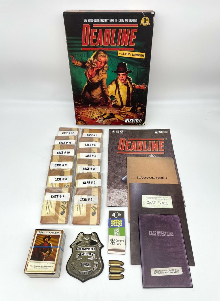 Deadline Board Game by Wizkids WZK72928 2-4 play 14+ 60 Mins NECA – NEW Open Box